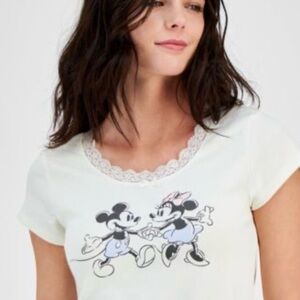 Disney Mickey & Minnie Lace-Trim Baby Tee